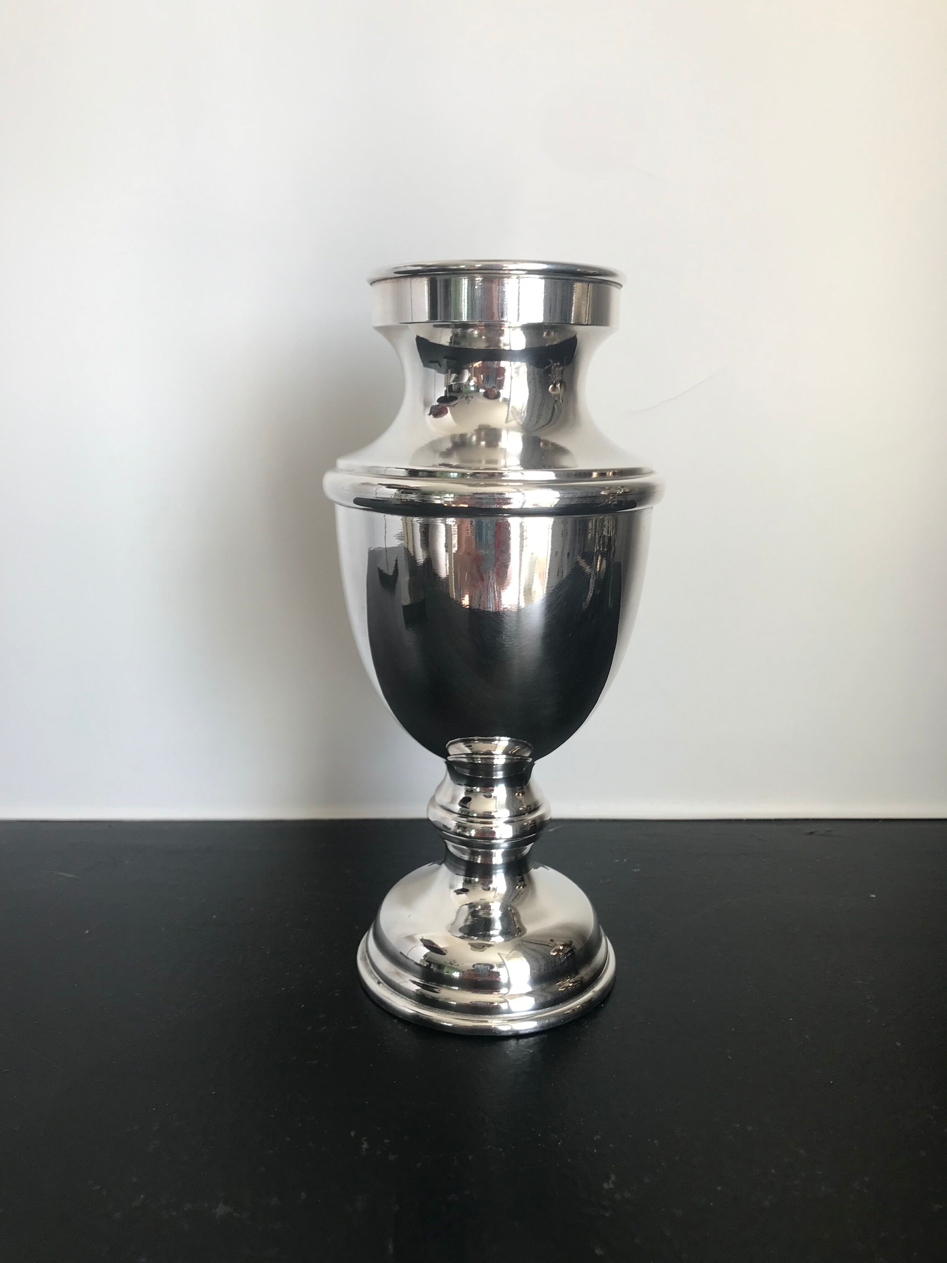 Antique silver metal vase