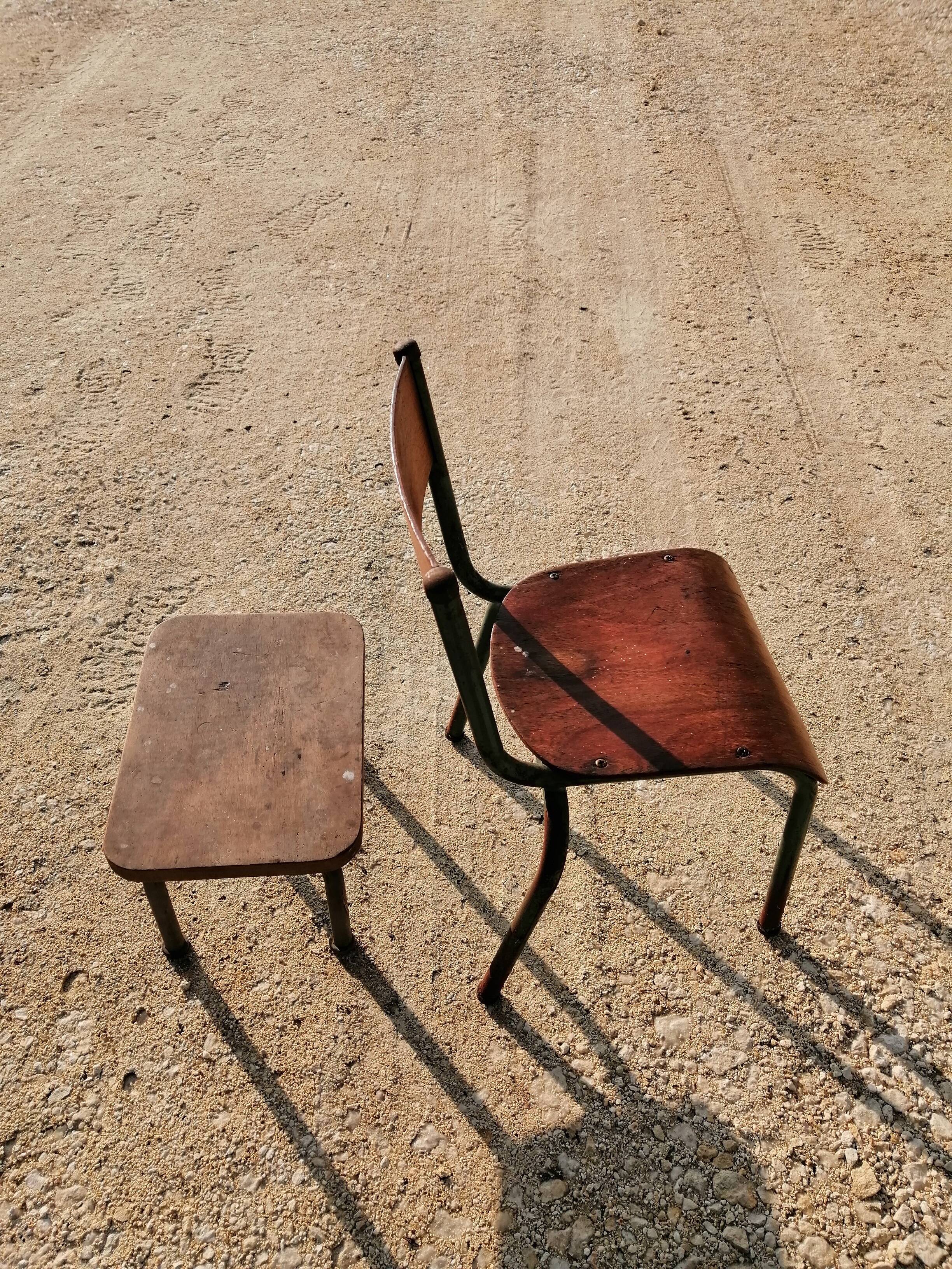 Chair & children's stool vintage year 50/60