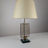 Lampe de table Att. Pietro Chiesa pour Fontana Arte en verre et laiton