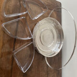 Serving tray with glass raviers