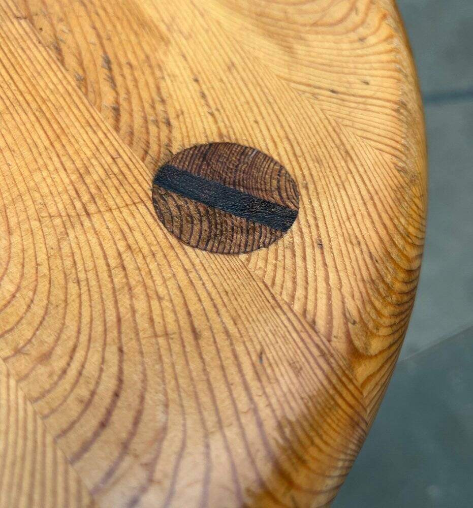 Mid-century pine sauna stool by Bertel Gardberg for Artek, 1950s.