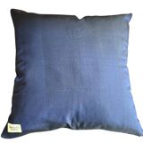 Navy blue and orange Kachin cushion cover (RIDA)