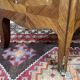 Louis XV style chest of drawers in rosewood, oak and marble top, made in the 70s