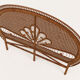 Large vintage headboard in woven rattan fan / Peacock 180cm