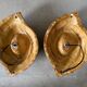 Vintage brutalist stoneware wall sconces, 1960s, set of 2