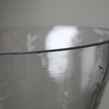 Very large engraved blown glass vase vintage 2000s antique style.