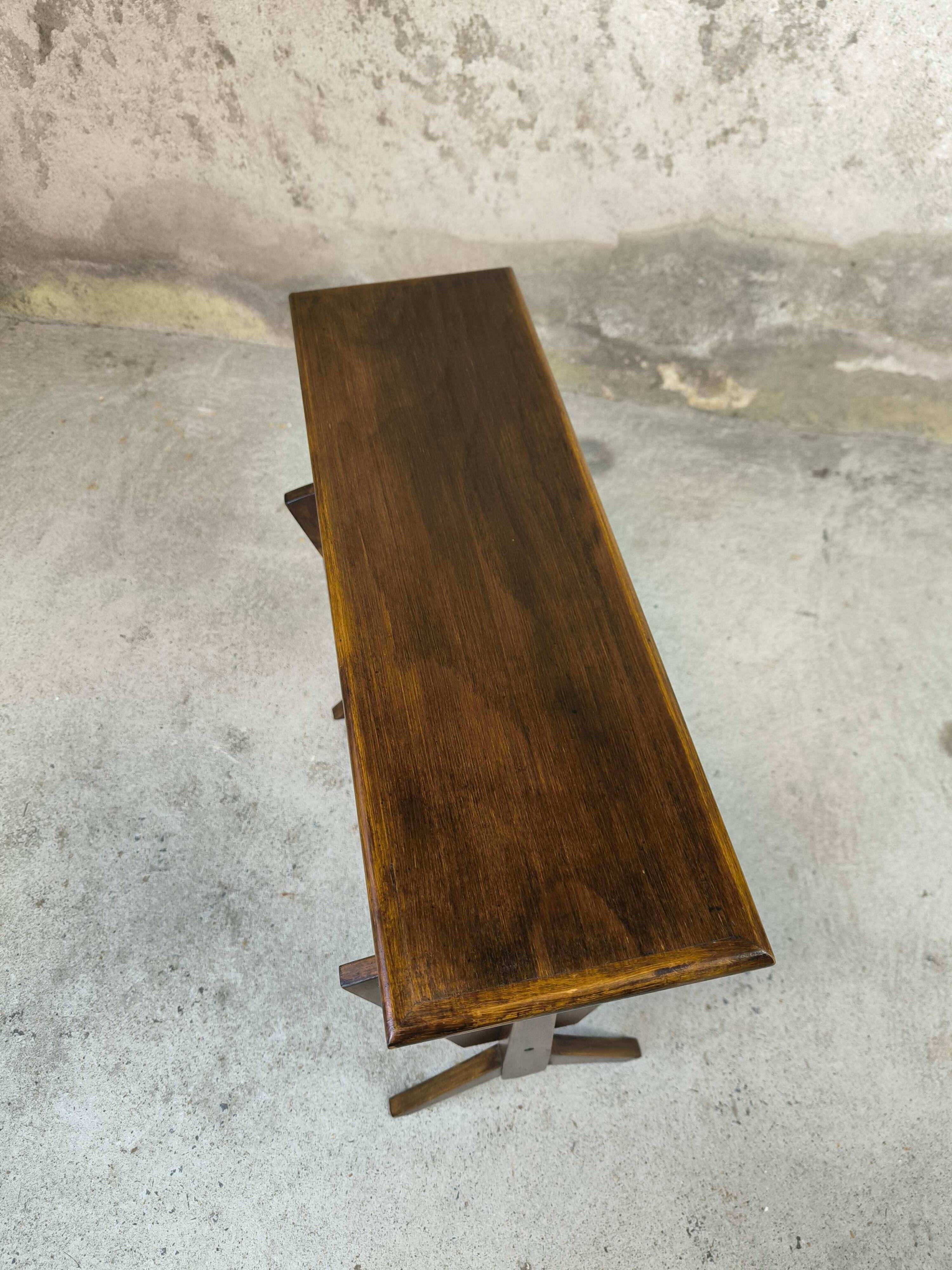 Wooden vintage magazine rack, shelf