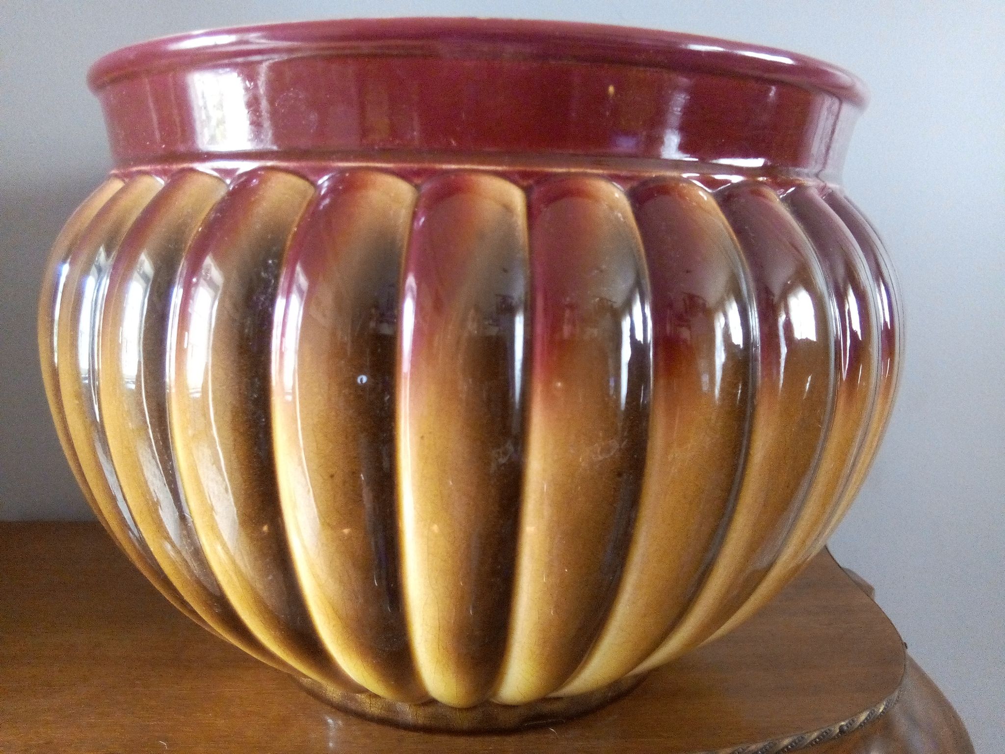 Art Deco pot cover Faience SARREGUEMINES Large model