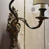 Pair of Louis XV style Rocaille wall sconces in bronze