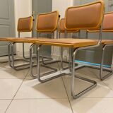 set of 6 chairs by Marcel Breuer Cesca B32 skaï 1960