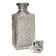 Crystal whisky decanter with mini spike pattern