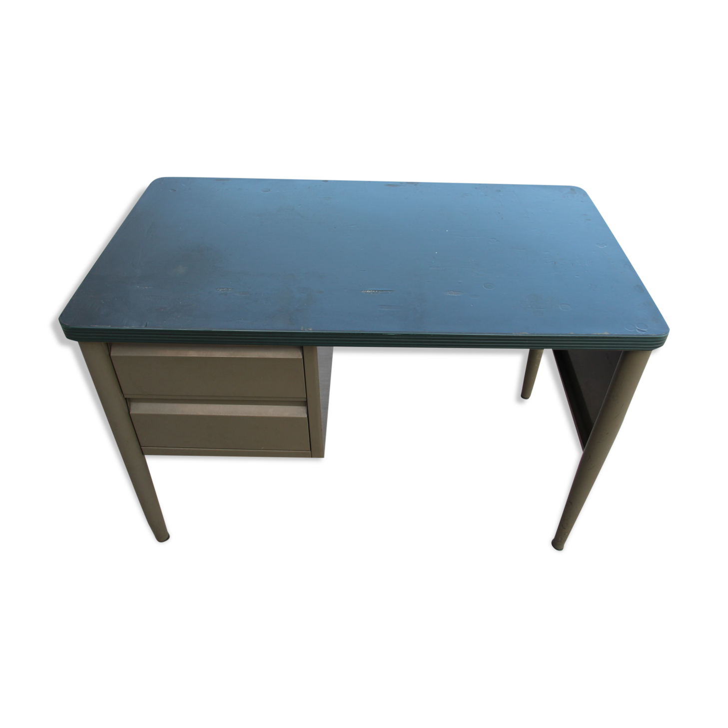 Industrial metal desk