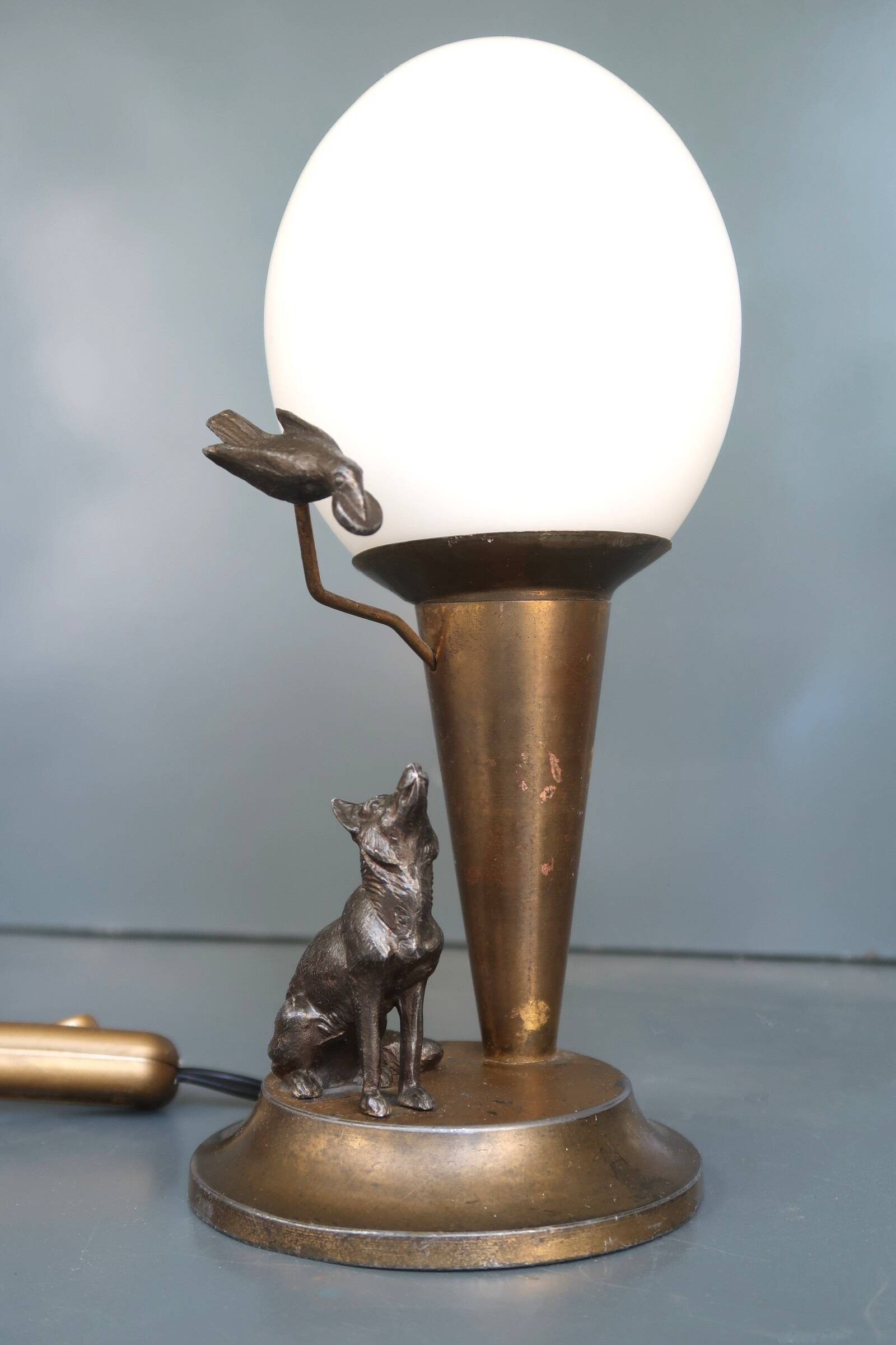 Lampe années 50 "le corbeau et le renard"
