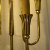 Monumental bronze wall light with 5 arms, neoclassical Art Deco from the 1940s.