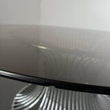 Table basse en verre fumé, années 1980