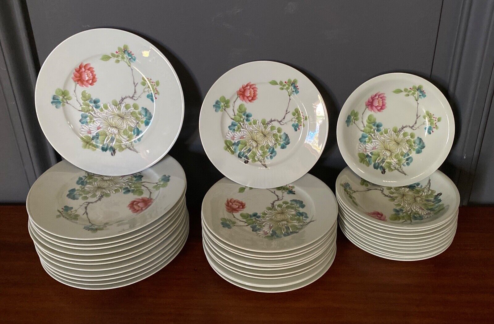 Service 39 pieces haviland limoges sin hai decor floral