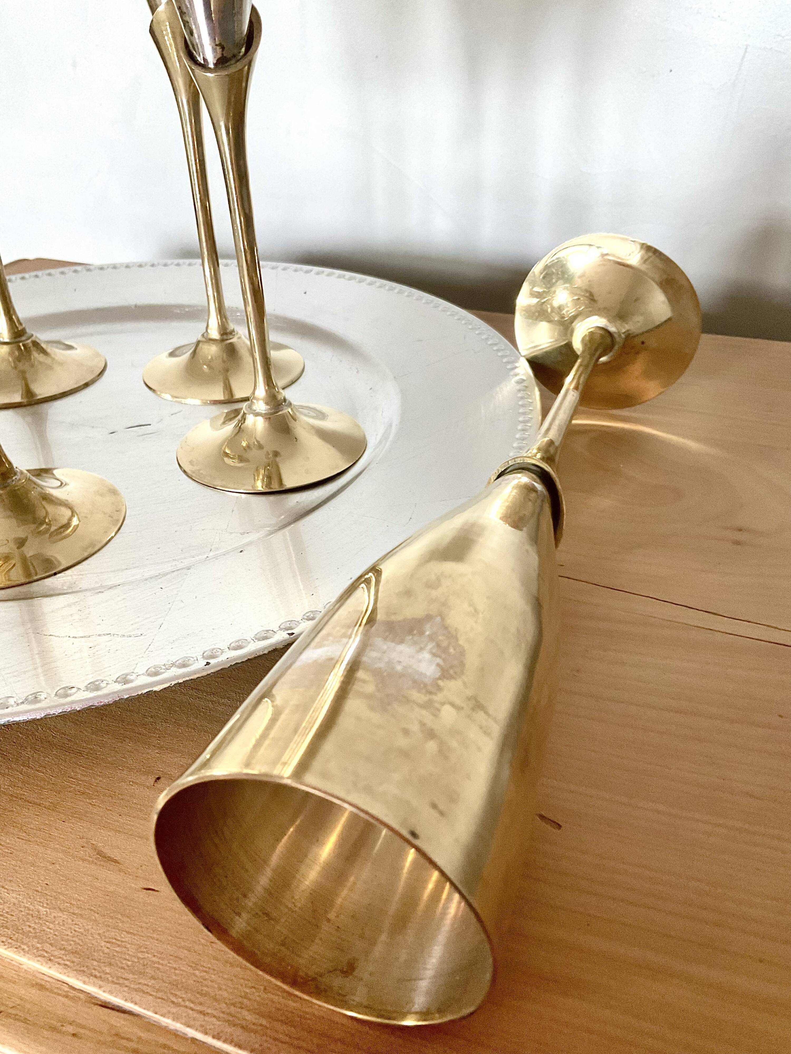 Set of 6 champagne flutes