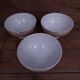 3 antique pale pink earthenware bowls from Moulin Des Loups