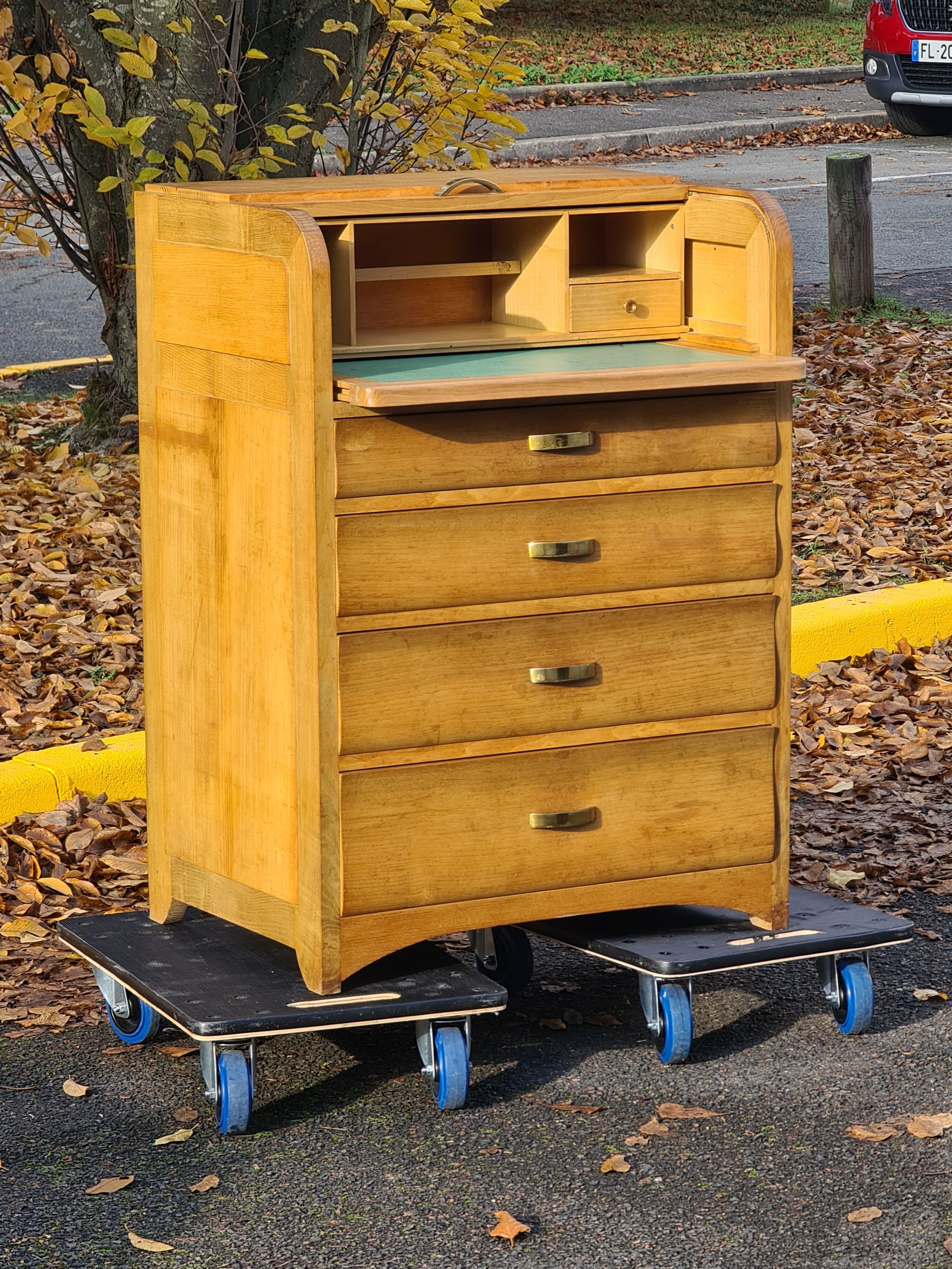 Secretary chest of drawers art deco style secretary