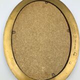 Vintage old bevelled oval mirror