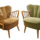 1/3 cocktail 50s/60s Scandinavian Danish velvet Chair