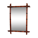 Wall mirror with faux bamboo frame - 84x62cm