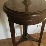 Guéridon-lampadaire table d appoint décor en bronze tête et pieds de boucs