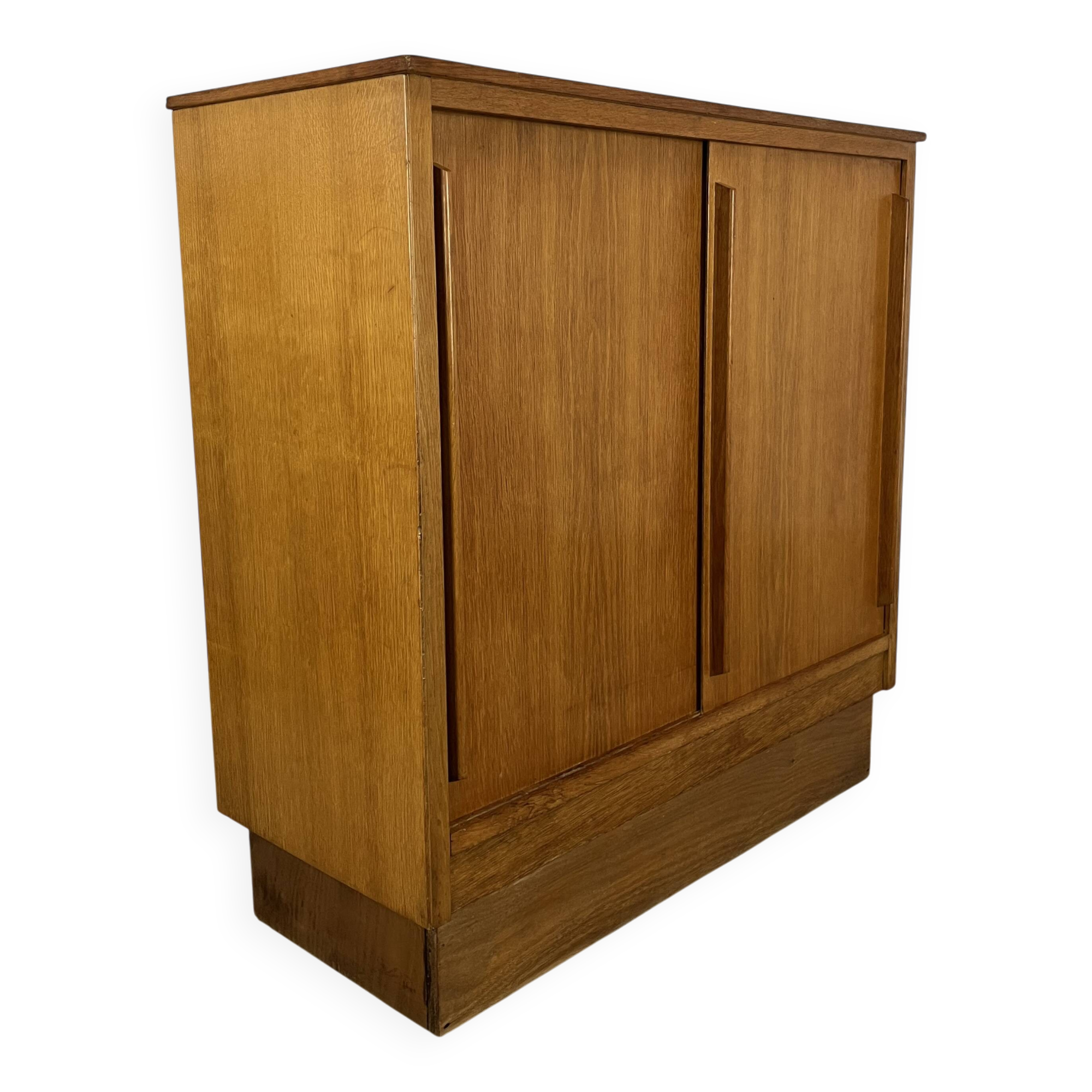 50s sliding door sideboard, wood, vintage