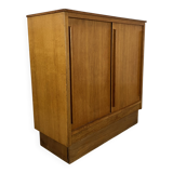 50s sliding door sideboard, wood, vintage