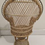 Fauteuil osier miniature style "Emmanuelle"