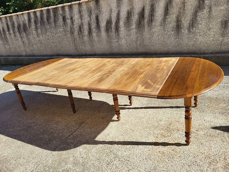 Table louis philippe 8 pieds avec 8 allonges