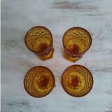 Set of four stemmed glasses