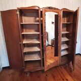 3-door wardrobe with burr walnut decor