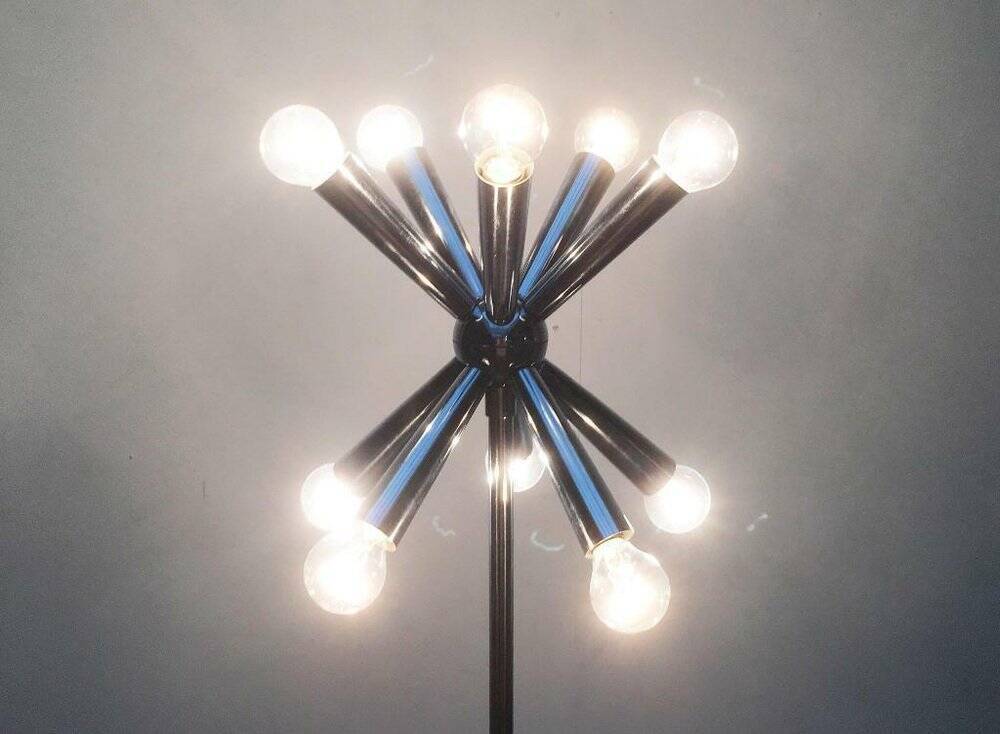 Lampadaire étoile de l'ère spatiale allemande du milieu du siècle, années 1960