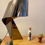 Ribbon salon lamp design Claire Norcross limited edition chrome brown