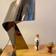 Ribbon salon lamp design Claire Norcross limited edition chrome brown
