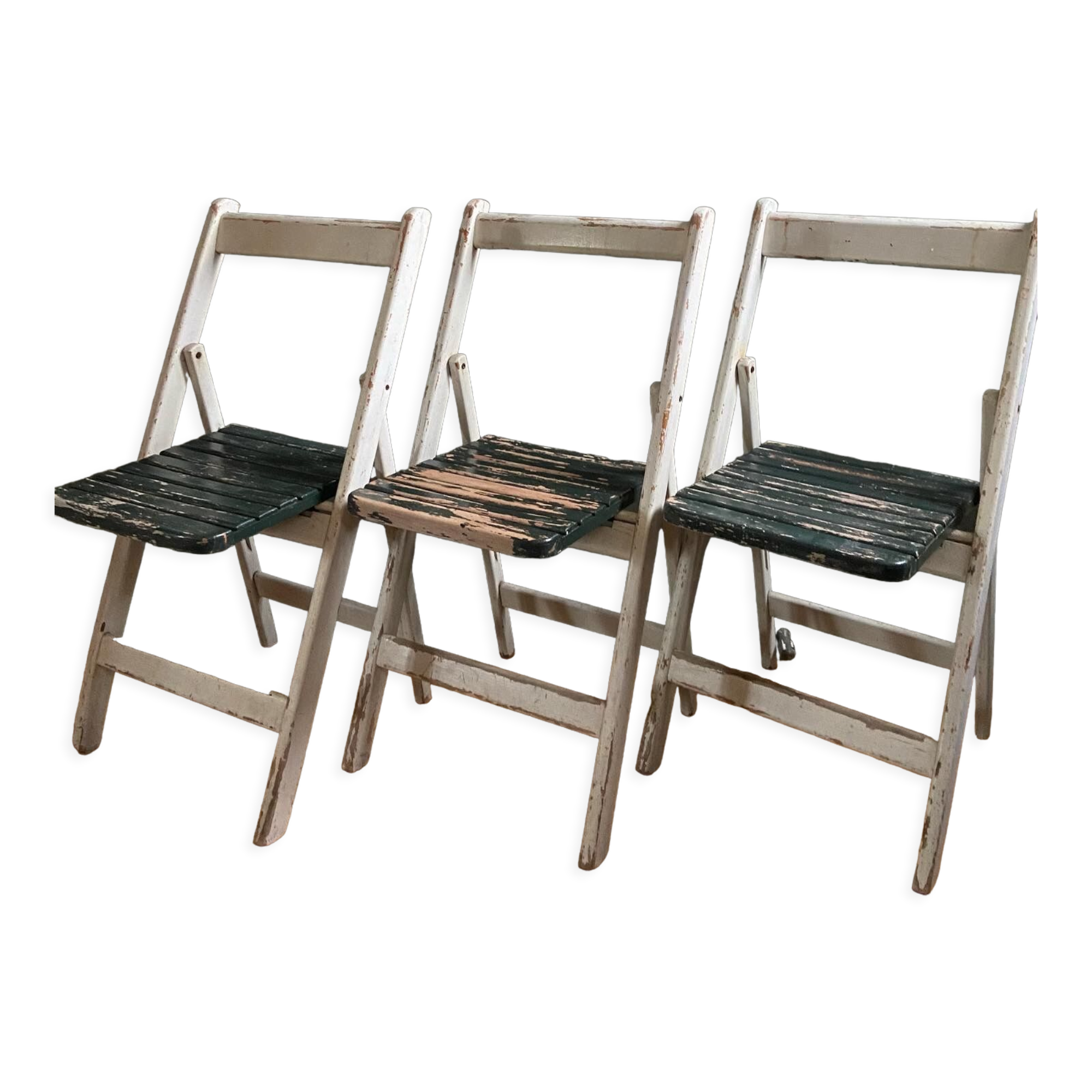 3 folding chairs 1930