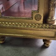 Louis xvi display cabinet in gilded wood