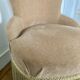 Beige velvet armchair