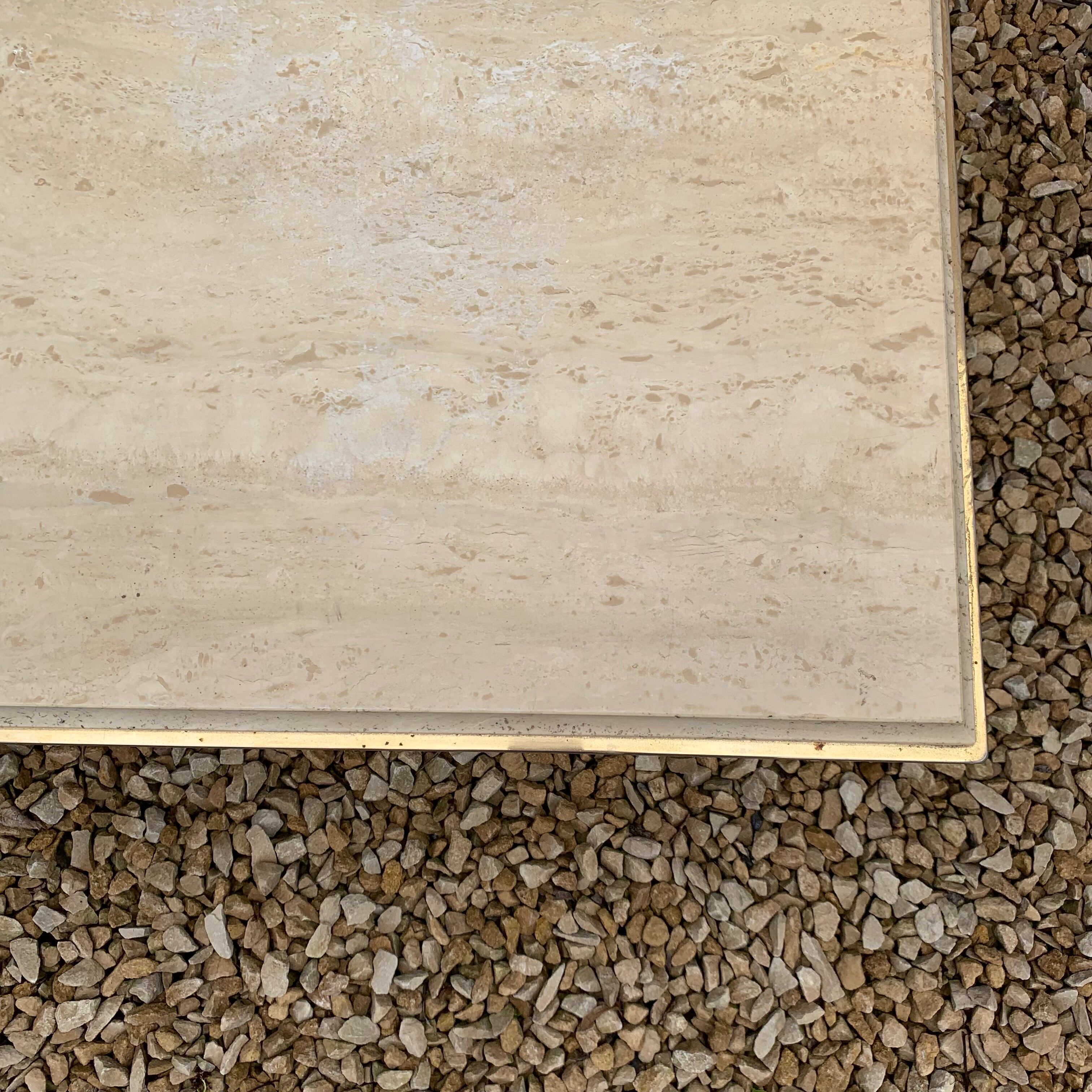 Travertine coffee table