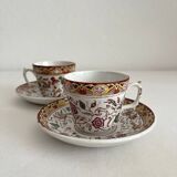 2 polychrome ironstone coffee cups Choisy le Roi