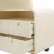 Desk and its cardboard box in white lacquered plywood. 1970s.