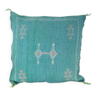 Berber cushion sabra green blue