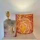 Übelacker table lamp - Battery lamp on a vase fireplace with botanical shade | 42 cm