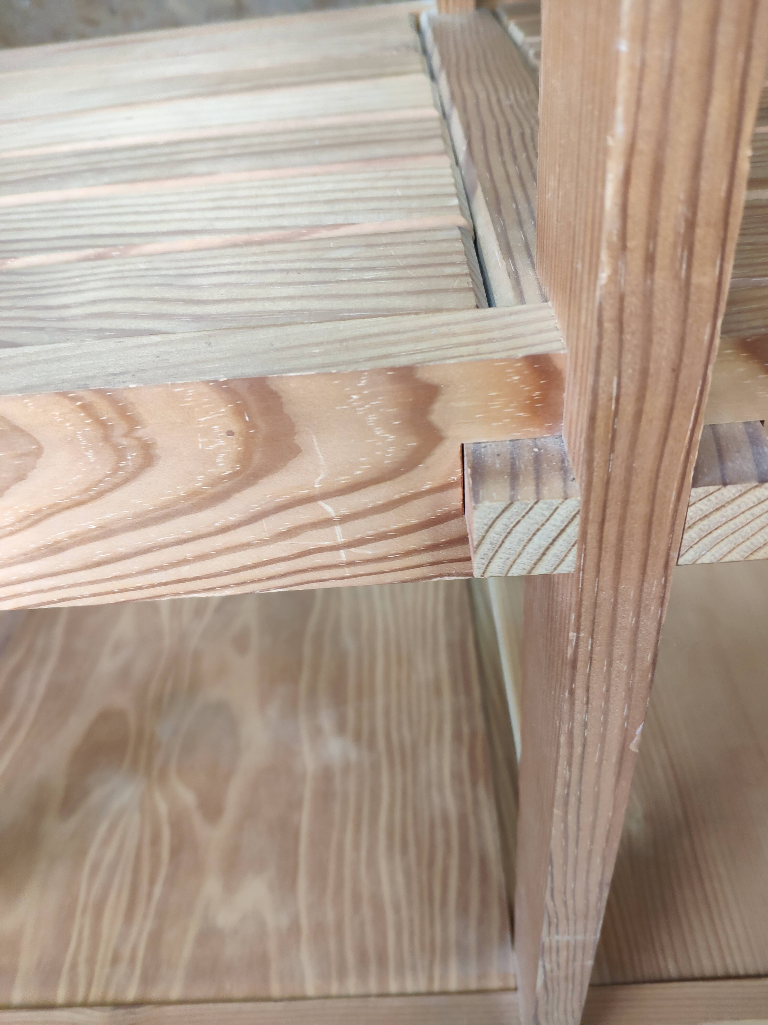 Pine staircase shelf design bauhaus circa 80