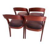 Set of 4 Gondola model chairs by Baumann vintage 1970s