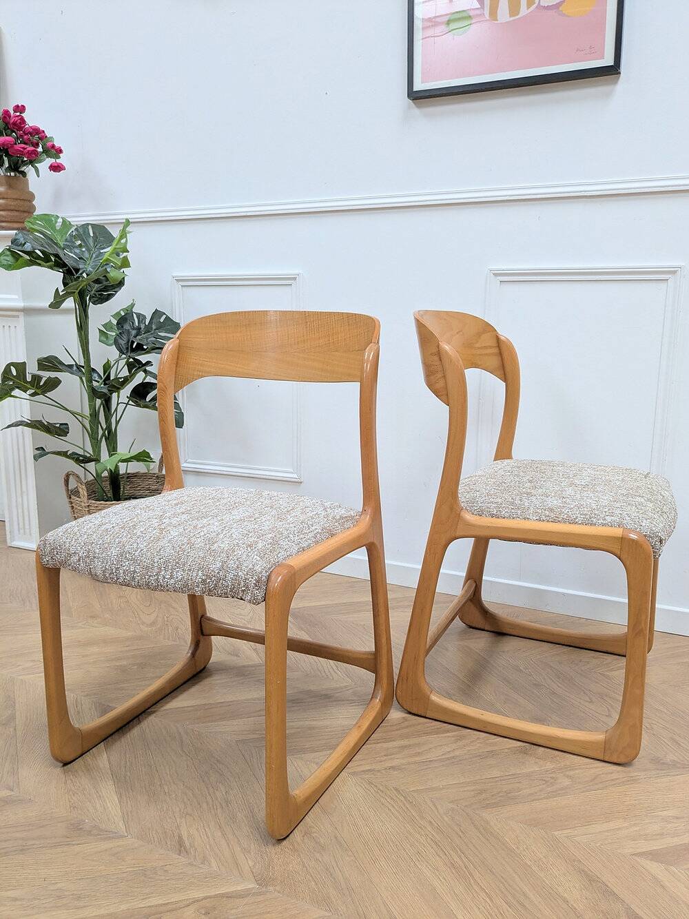Set of 4 Baumann Sleigh Chairs