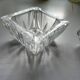 2 vintage thick glass ashtrays