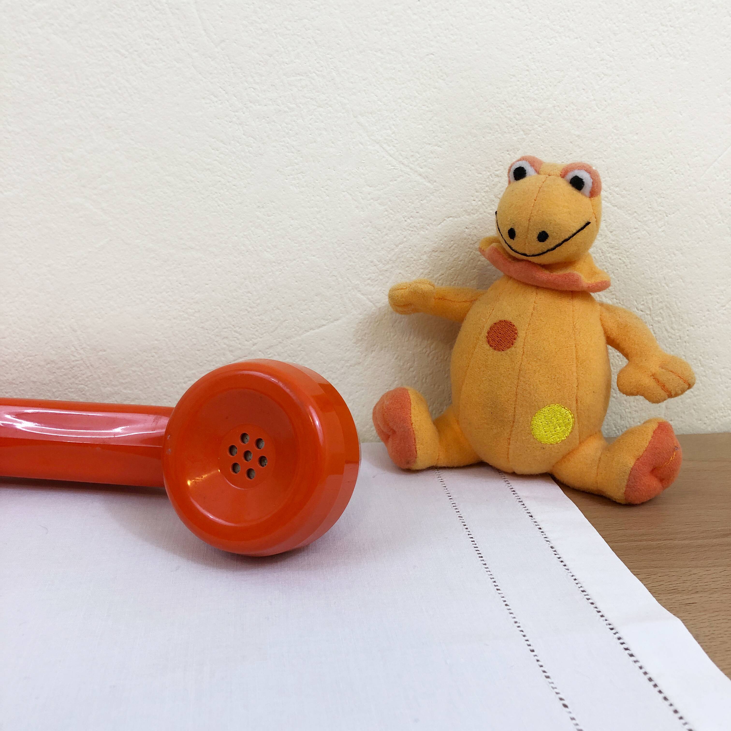 Vintage orange socotel phone