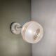Vintage tulip wall light in green and gold granite glass